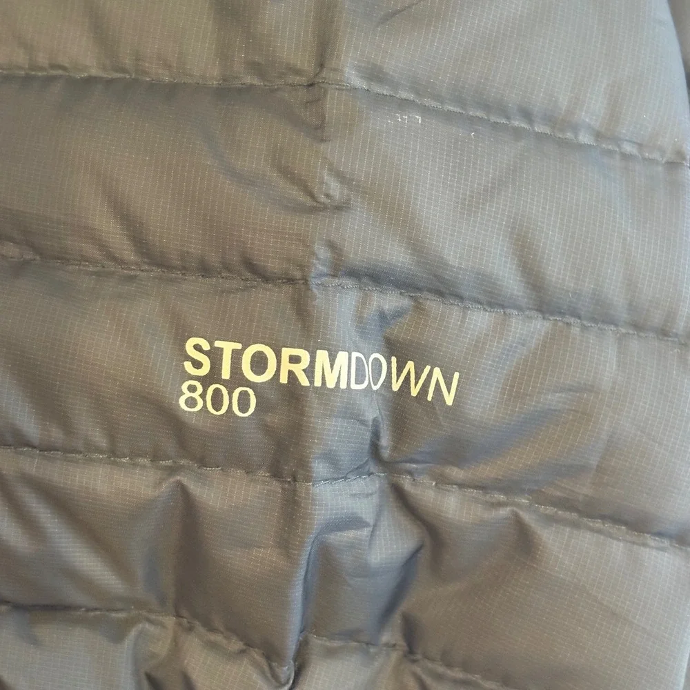 Eddie Bauer First Ascent StormDown 800 Puffer Jacket Mens XL Gray Hooded Down